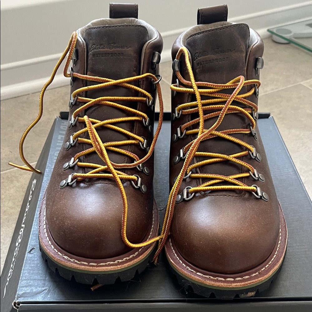 Eddie Bauer Dark Brown Leather Hiking Boots